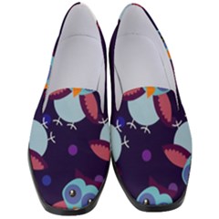 Owl-pattern-background Women s Classic Loafer Heels by Simbadda