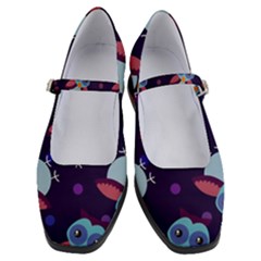 Owl-pattern-background Women s Mary Jane Shoes by Simbadda