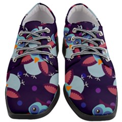 Owl-pattern-background Women Heeled Oxford Shoes by Simbadda