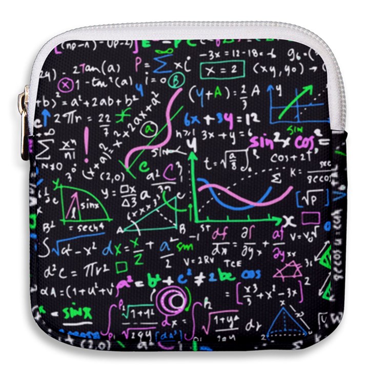 Math-linear-mathematics-education-circle-background Mini Square Pouch