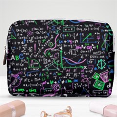 Math-linear-mathematics-education-circle-background Make Up Pouch (medium) by Simbadda