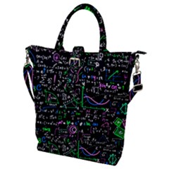 Math-linear-mathematics-education-circle-background Buckle Top Tote Bag by Simbadda