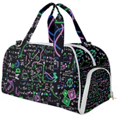 Math-linear-mathematics-education-circle-background Burner Gym Duffel Bag by Simbadda