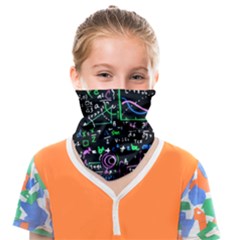 Math-linear-mathematics-education-circle-background Face Covering Bandana (kids) by Simbadda