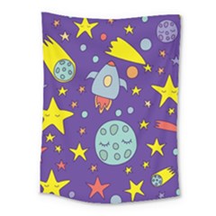 Card-with-lovely-planets Medium Tapestry by Simbadda