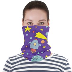 Card-with-lovely-planets Face Seamless Bandana (adult) by Simbadda