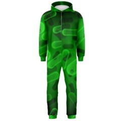 Green-rod-shaped-bacteria Hooded Jumpsuit (men) by Simbadda