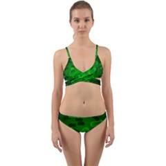 Green-rod-shaped-bacteria Wrap Around Bikini Set by Simbadda