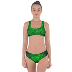 Green-rod-shaped-bacteria Criss Cross Bikini Set by Simbadda