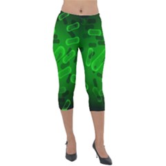 Green-rod-shaped-bacteria Lightweight Velour Capri Leggings  by Simbadda