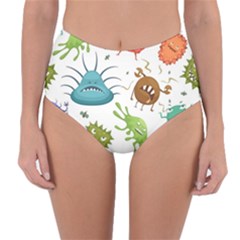 Dangerous-streptococcus-lactobacillus-staphylococcus-others-microbes-cartoon-style-vector-seamless-p Reversible High-waist Bikini Bottoms by Simbadda