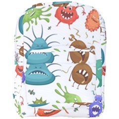 Dangerous-streptococcus-lactobacillus-staphylococcus-others-microbes-cartoon-style-vector-seamless-p Full Print Backpack by Simbadda