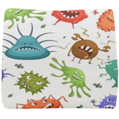 Dangerous-streptococcus-lactobacillus-staphylococcus-others-microbes-cartoon-style-vector-seamless-p Seat Cushion by Simbadda