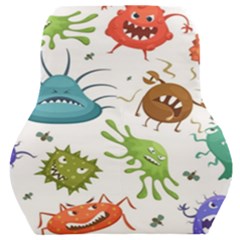 Dangerous-streptococcus-lactobacillus-staphylococcus-others-microbes-cartoon-style-vector-seamless-p Car Seat Back Cushion  by Simbadda