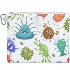 Dangerous-streptococcus-lactobacillus-staphylococcus-others-microbes-cartoon-style-vector-seamless-p Canvas Cosmetic Bag (xxxl) by Simbadda