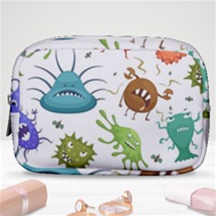 Dangerous-streptococcus-lactobacillus-staphylococcus-others-microbes-cartoon-style-vector-seamless-p Make Up Pouch (small) by Simbadda