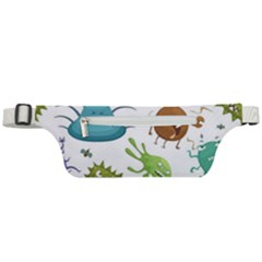 Dangerous-streptococcus-lactobacillus-staphylococcus-others-microbes-cartoon-style-vector-seamless-p Active Waist Bag by Simbadda