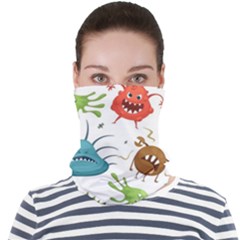 Dangerous-streptococcus-lactobacillus-staphylococcus-others-microbes-cartoon-style-vector-seamless-p Face Seamless Bandana (adult) by Simbadda