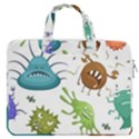 Dangerous-streptococcus-lactobacillus-staphylococcus-others-microbes-cartoon-style-vector-seamless-p MacBook Pro 13  Double Pocket Laptop Bag View1