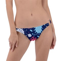 Seamless-pattern-microbes-virus-vector-illustration Ring Detail Bikini Bottoms by Simbadda