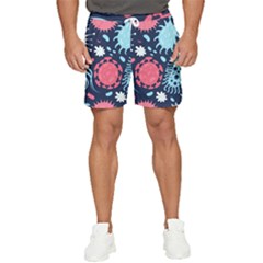 Seamless-pattern-microbes-virus-vector-illustration Men s Runner Shorts by Simbadda