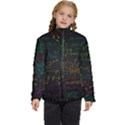 Mathematical-colorful-formulas-drawn-by-hand-black-chalkboard Kids  Puffer Bubble Jacket Coat View1