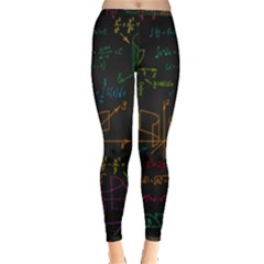 Mathematical-colorful-formulas-drawn-by-hand-black-chalkboard Inside Out Leggings