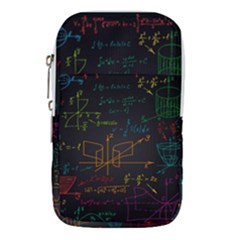 Mathematical-colorful-formulas-drawn-by-hand-black-chalkboard Waist Pouch (large) by Simbadda