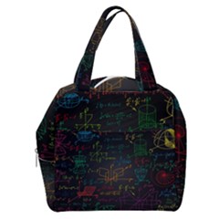 Mathematical-colorful-formulas-drawn-by-hand-black-chalkboard Boxy Hand Bag by Simbadda