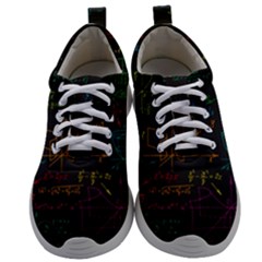 Mathematical-colorful-formulas-drawn-by-hand-black-chalkboard Mens Athletic Shoes by Simbadda