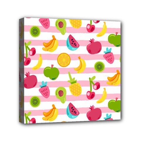 Tropical-fruits-berries-seamless-pattern Mini Canvas 6  X 6  (stretched)