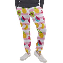 Tropical-fruits-berries-seamless-pattern Men s Jogger Sweatpants by Simbadda