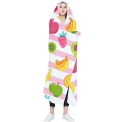 Tropical-fruits-berries-seamless-pattern Wearable Blanket by Simbadda