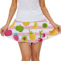 Tropical-fruits-berries-seamless-pattern Women s Skort by Simbadda