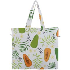 Seamless-tropical-pattern-with-papaya Canvas Travel Bag