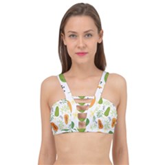 Seamless-tropical-pattern-with-papaya Cage Up Bikini Top by Simbadda