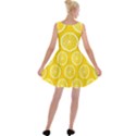 Lemon-fruits-slice-seamless-pattern Velvet Skater Dress View2