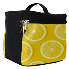 Lemon-fruits-slice-seamless-pattern Make Up Travel Bag (small) by Simbadda