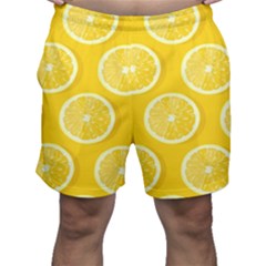 Lemon-fruits-slice-seamless-pattern Men s Shorts