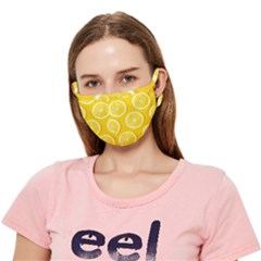 Lemon-fruits-slice-seamless-pattern Crease Cloth Face Mask (adult) by Simbadda