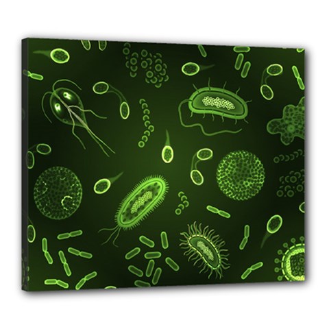 Bacteria-virus-seamless-pattern-inversion Canvas 24  X 20  (stretched) by Simbadda