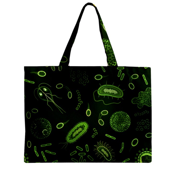 Bacteria-virus-seamless-pattern-inversion Zipper Mini Tote Bag