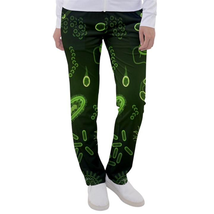 Bacteria-virus-seamless-pattern-inversion Women s Casual Pants