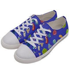 Virus-seamless-pattern Women s Low Top Canvas Sneakers