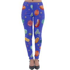 Virus-seamless-pattern Lightweight Velour Leggings by Simbadda