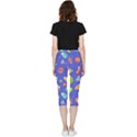 Virus-seamless-pattern Inside Out Lightweight Velour Capri Leggings  View2