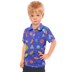 Virus-seamless-pattern Kids  Polo Tee