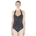 Math-equations-formulas-pattern Halter Swimsuit View1