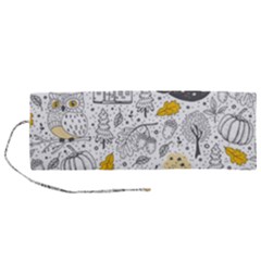 Doodle-seamless-pattern-with-autumn-elements Roll Up Canvas Pencil Holder (m) by Simbadda