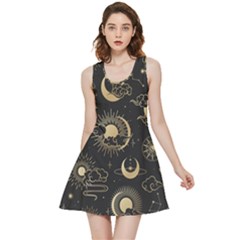 Asian-seamless-pattern-with-clouds-moon-sun-stars-vector-collection-oriental-chinese-japanese-korean Inside Out Reversible Sleeveless Dress by Simbadda